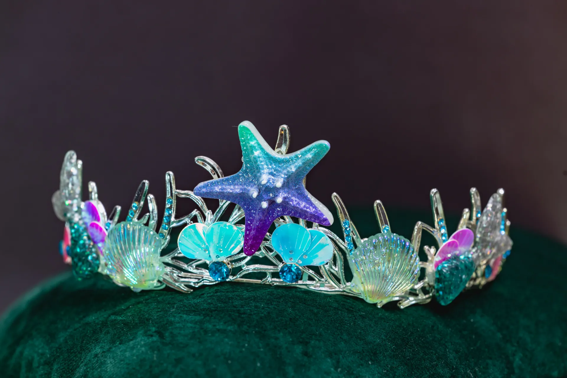 Diadem Korona Tiara do włosów tiara syreny
